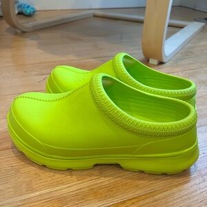 UGG Tasman Neon Green Clogs
